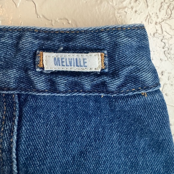 Melville Denim Snap Front Skirt - Picture 3 of 10